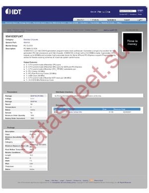 ICS954103EFLNT datasheet  